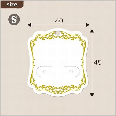 ササガワ　ピアス・イヤリング専用台紙　ホワイト　Ｓ　[30枚袋入]