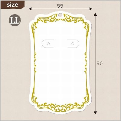 ササガワ　ピアス・イヤリング専用台紙　ホワイト　ＬＬ　[16枚袋入]