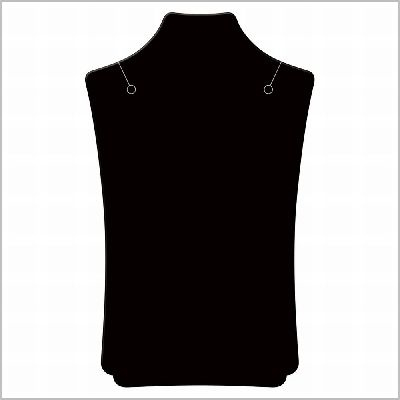 ササガワ　ネックレス専用台紙　ブラック　Ｓ　[16枚袋入]