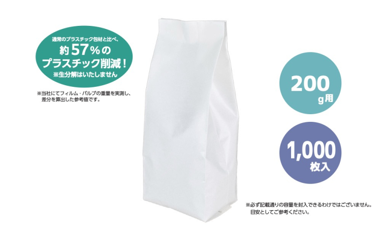 200g用 無地・白（CPP）1,000枚入りの商品画像1枚目