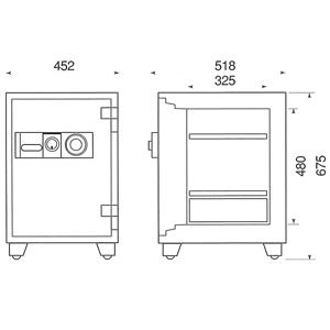 【車上渡し】ダイヤセーフ 耐火金庫 DT68-DX ダイヤルタイプ 1時間耐火 94kg 大型【※納期・在庫要問合せ】の商品画像2枚目