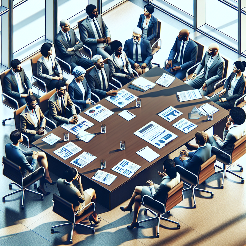 労働交渉中の会議の様子