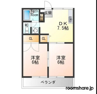 部屋あり(個人運営) 間取図