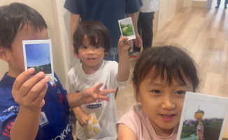 農地から送る写真と子どもたち
