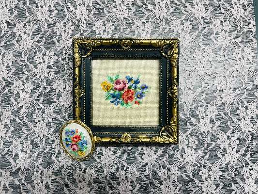 プチポアン 刺繍額 久家道子プチポアン刺しゅう | 道新文化センター