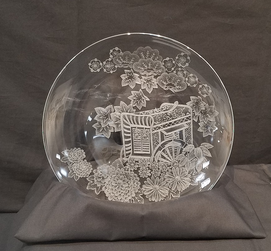 美しい手彫りガラスグラスリッツェン 道新文化センター