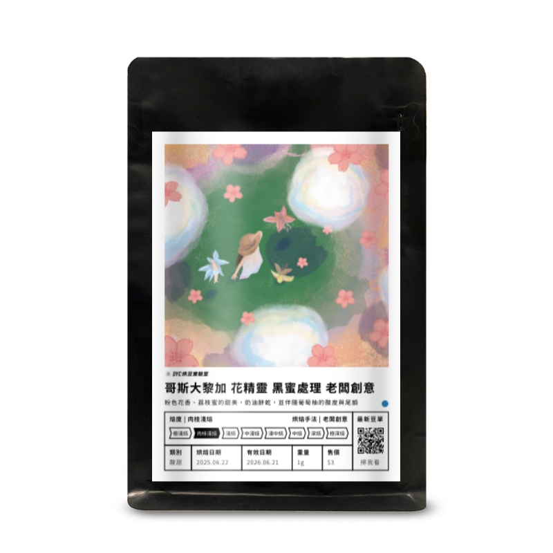 哥斯大黎加 花精靈 黑蜜處理 老闆創意 DYC打咖啡
