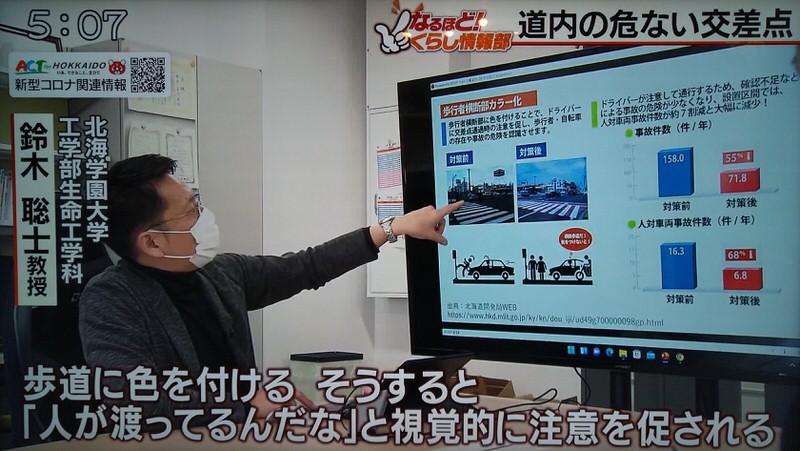 鈴木聡士教授がTVｈ道新ニュース「５時ナビ」に出演