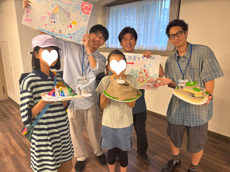 「未来の札幌のまちづくり_子ども建築ワークショップ」に建築学科学生がTAとして参加しました！