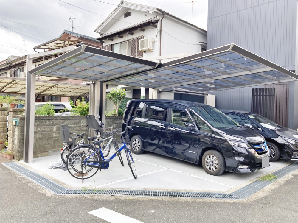 カーポート 四国化成 木製調マイポートNext 後柱仕様 1台用(単棟) F型フラット屋根.jpg カーポート 四国化成 木製調マイポートNext 後柱仕様 1台用(単棟) F型フラット屋根.jpg