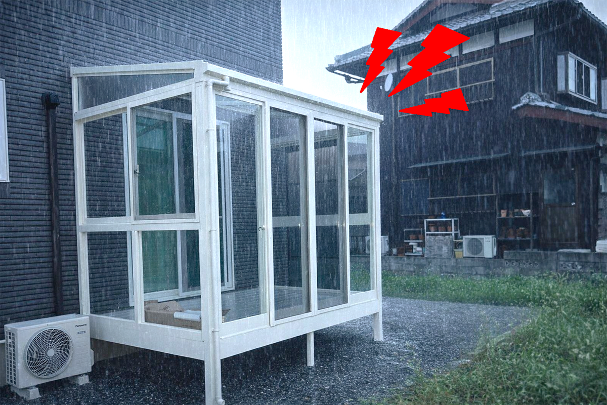 雨天時の騒音　イメージ画像