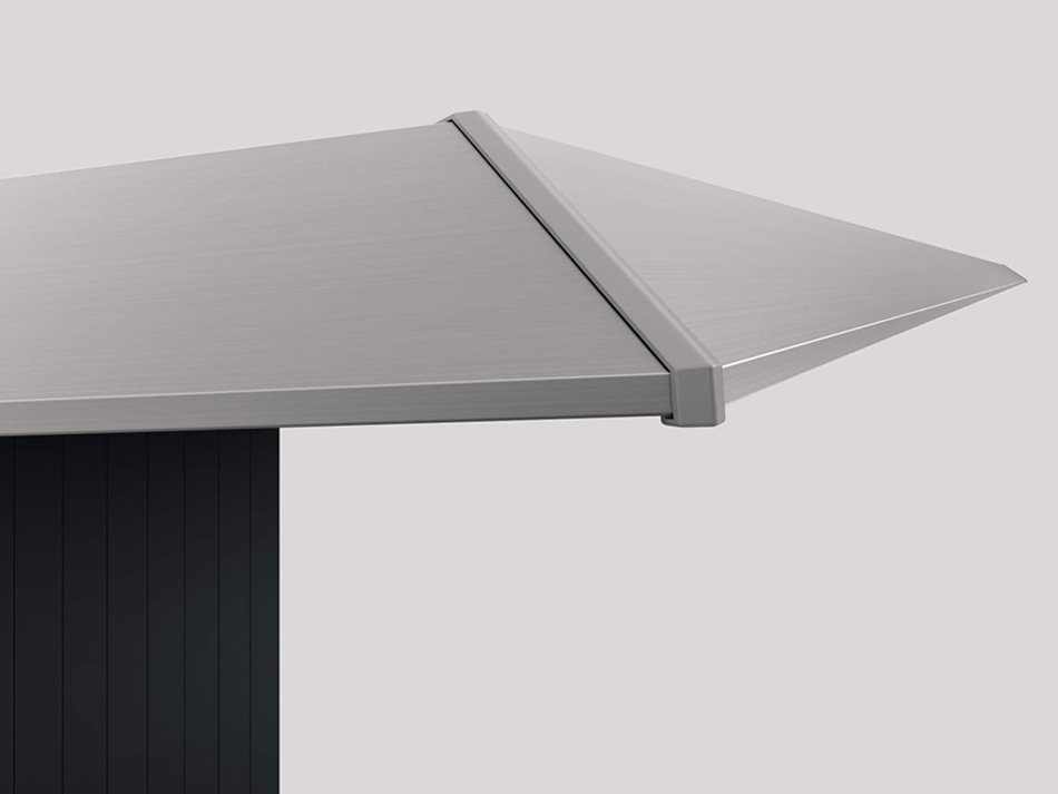 三協アルミ FII エフツー 屋根 四隅の結合部分 拡大 三協アルミ FII エフツー 屋根 四隅の結合部分 拡大