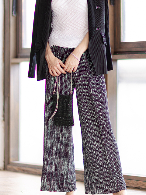 シャトル センターライン ストレートワイドパンツ / 股下67cm