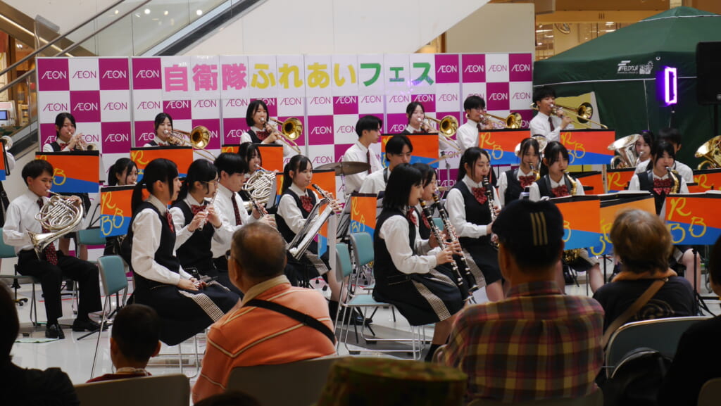 自衛隊ふれあいフェスタ　イオンモール佐賀大和　佐賀県　龍谷高等学校　吹奏楽部　佐賀市　