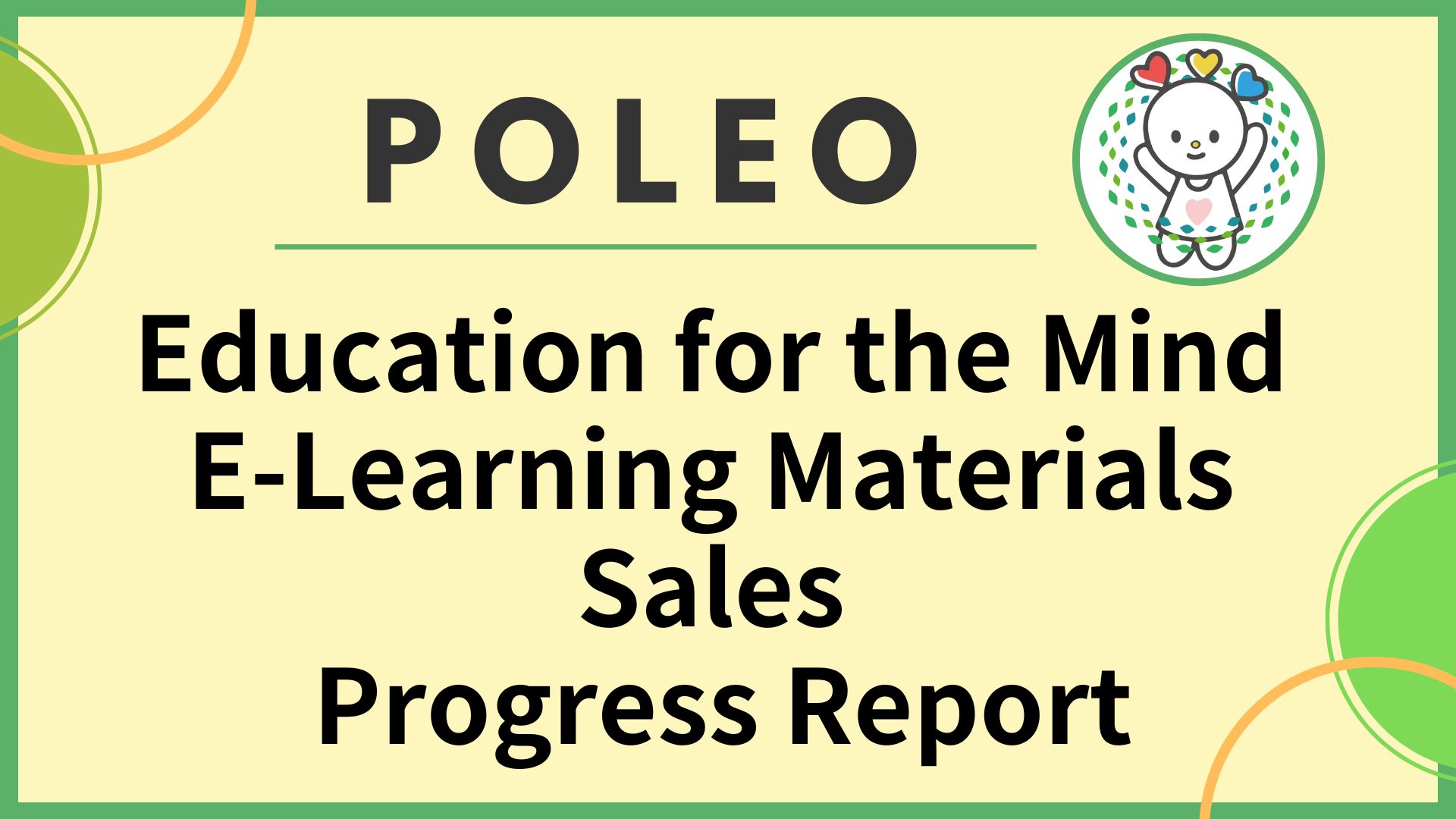 E-Learning Materials Sales Progress Report