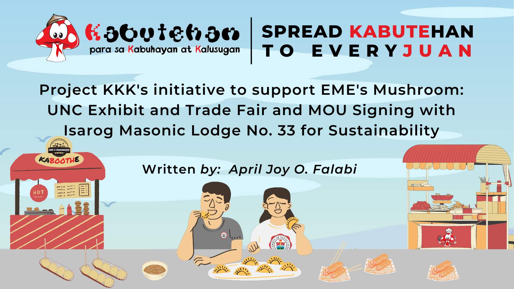 Project KKK's initiative to support EME's Mushroom: UNC Exhibit and Trade Fair and MOU Signing with Isarog Masonic Lodge No. 33 for Sustainability