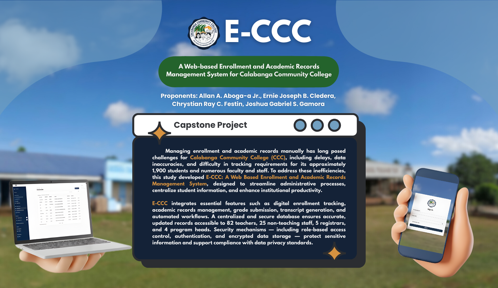 E-CCC: A Web-based Enrollment and Academic Records Management System for Calabanga Community College
