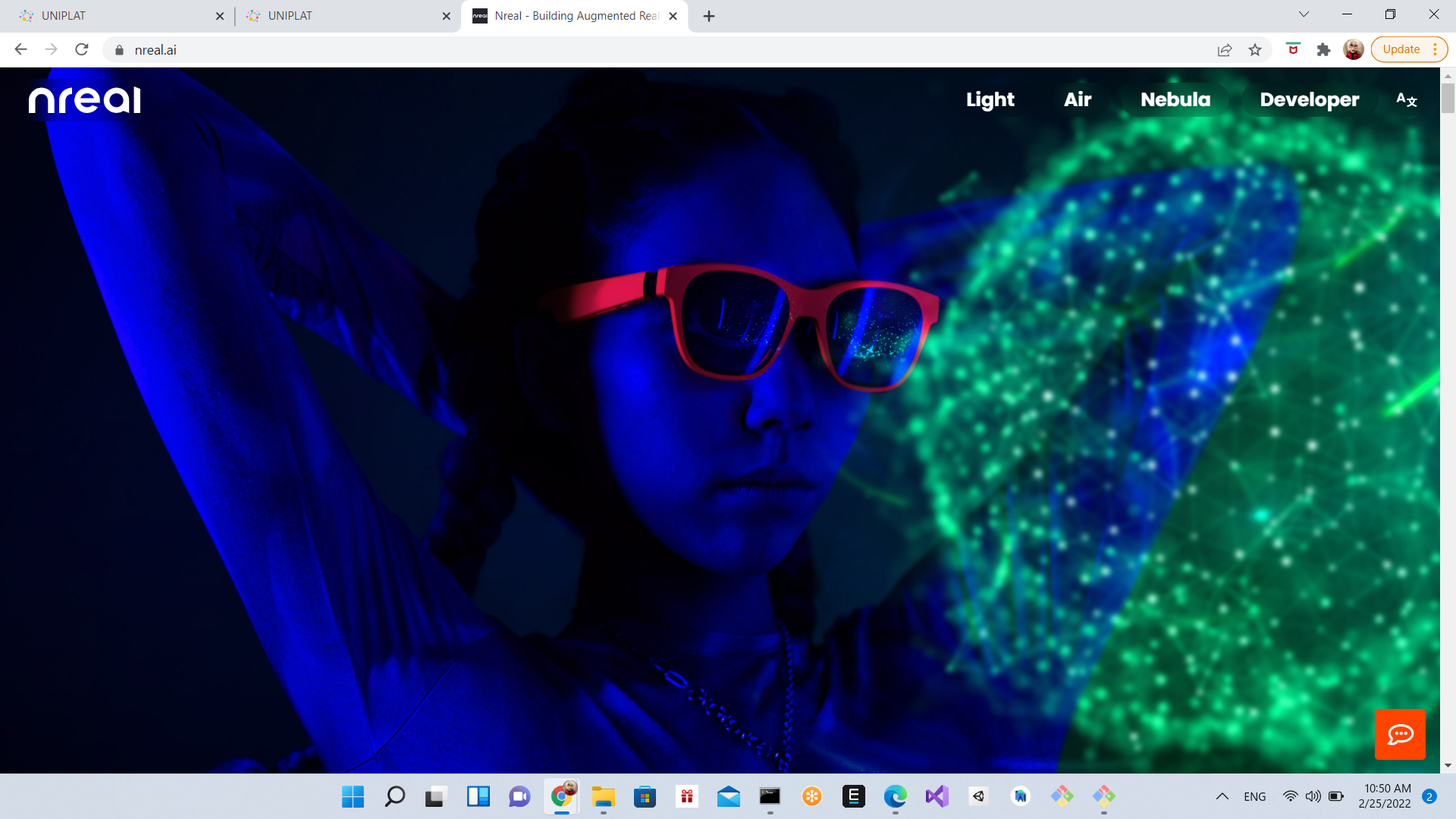  Friday Tech Fresh - Feb 25, 2022 - running thunderbird NReal Light