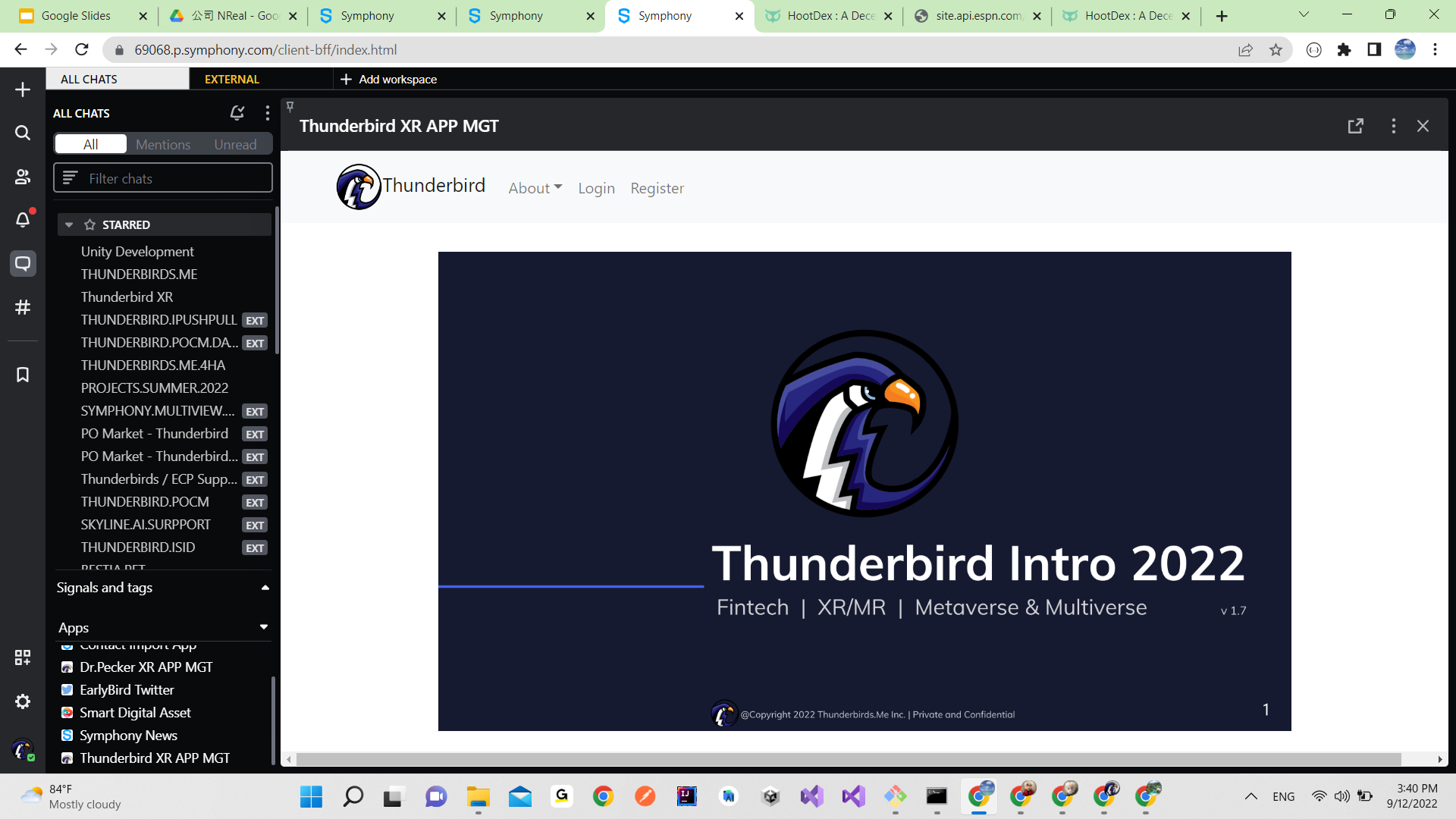 [thunderbird XR platform] collaborating with Symphony for enterprise solutions