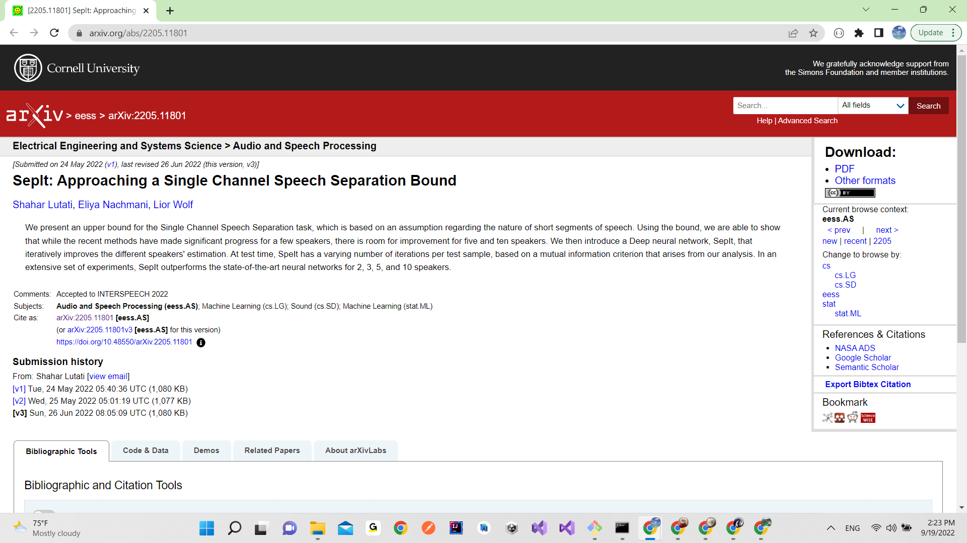 [thunderbird XR platform - Speech Transformation]  Optimize Single Channel Speech Separation
