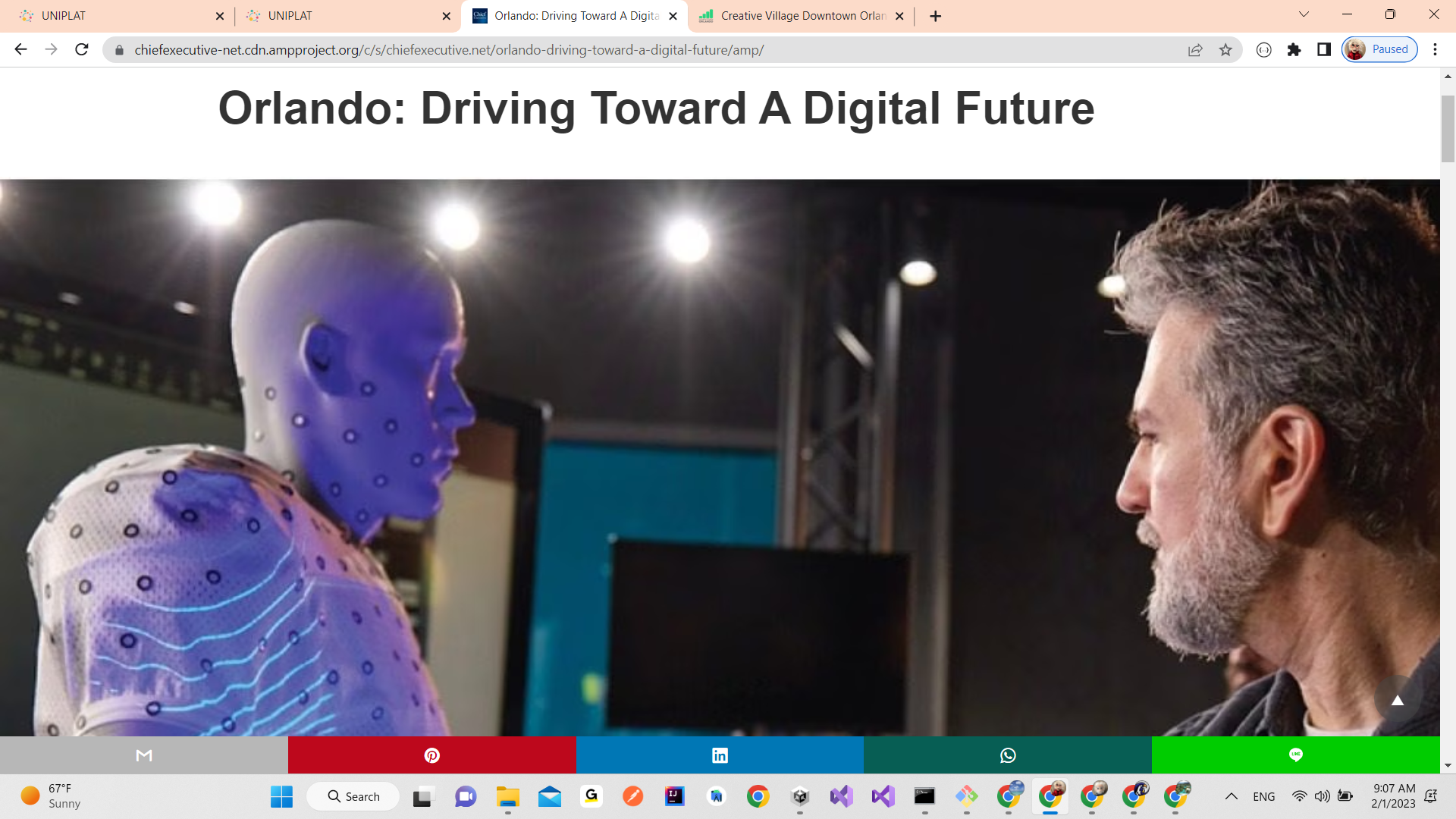 Be part of digital future initiatives of Orlando