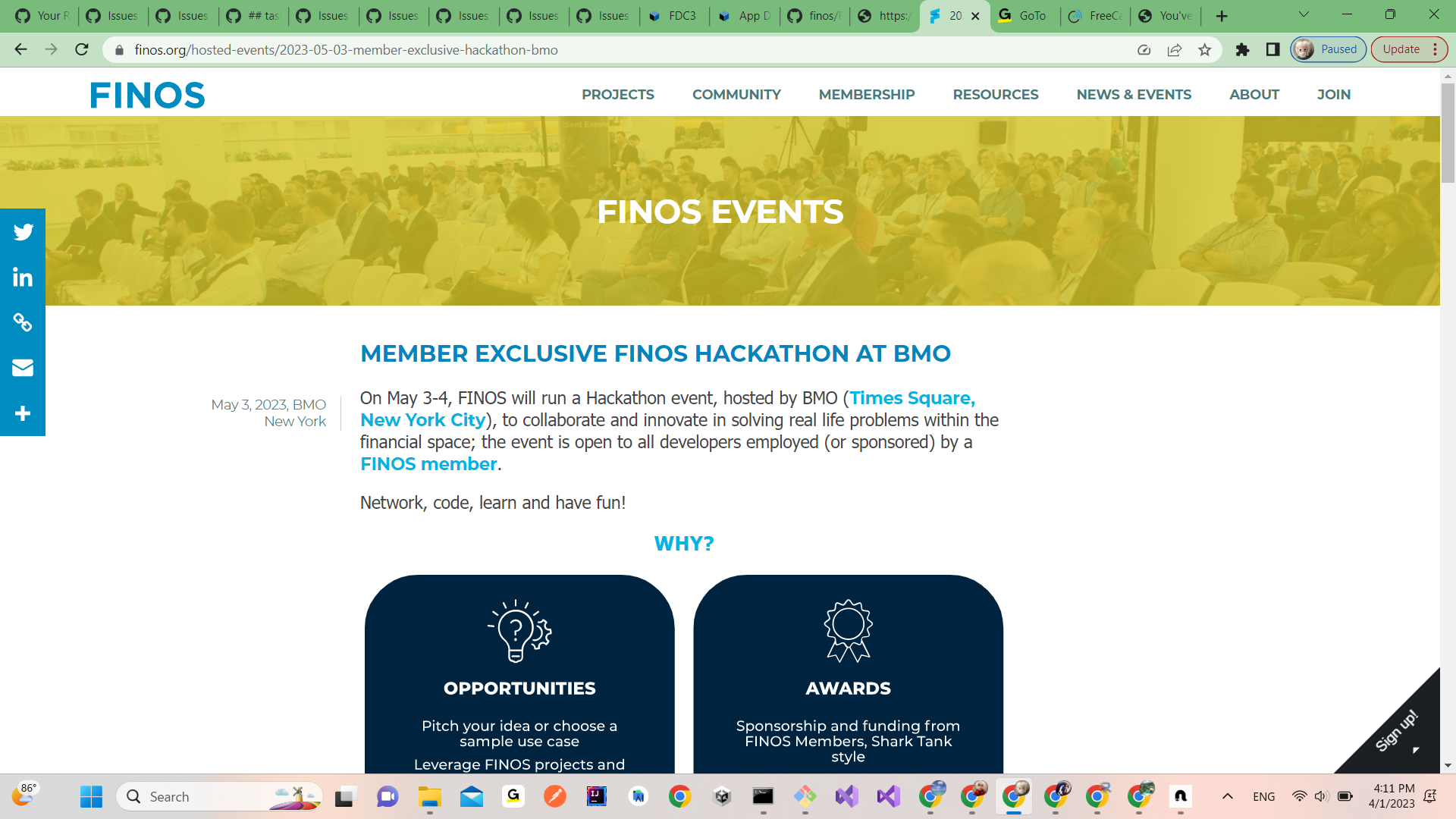 FDC3-Imoca @ Next Week NYC Time Square BMO FINOS Hackathon 2023