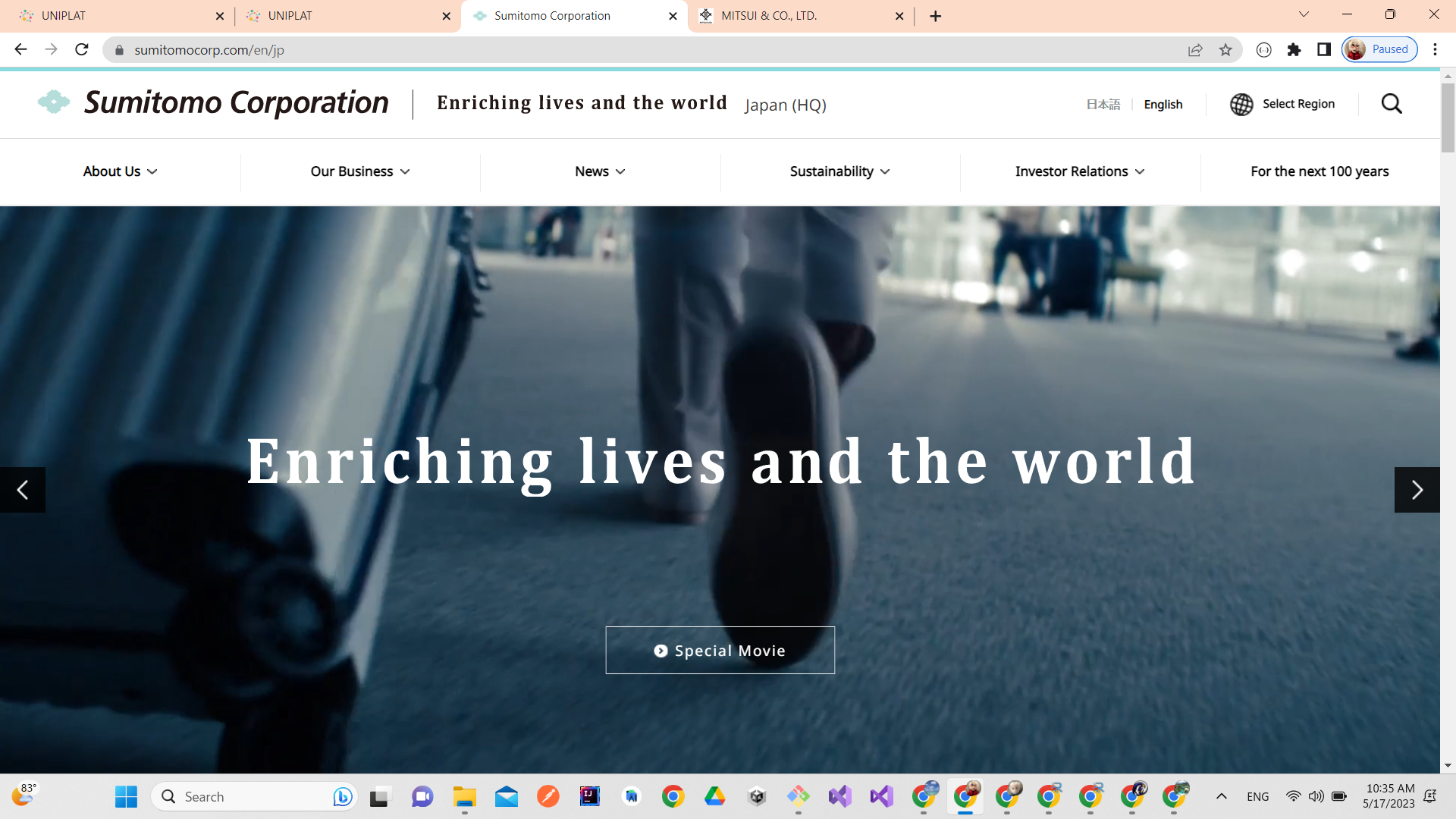 back in Orlando, Florida from Tokyo, Japan