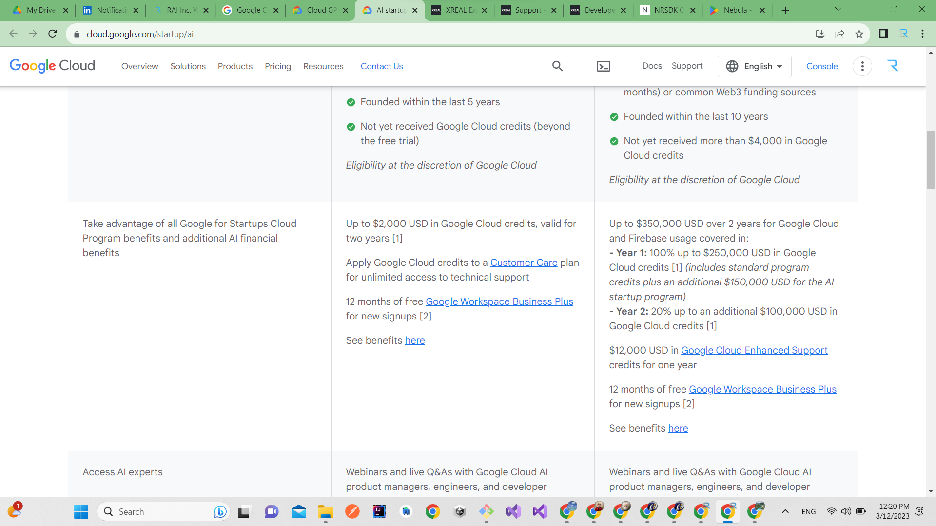 RAI INC. &amp; THUNDERBIRDS.ME INC. selecting into Google Cloud Scale Tier for AI Startups