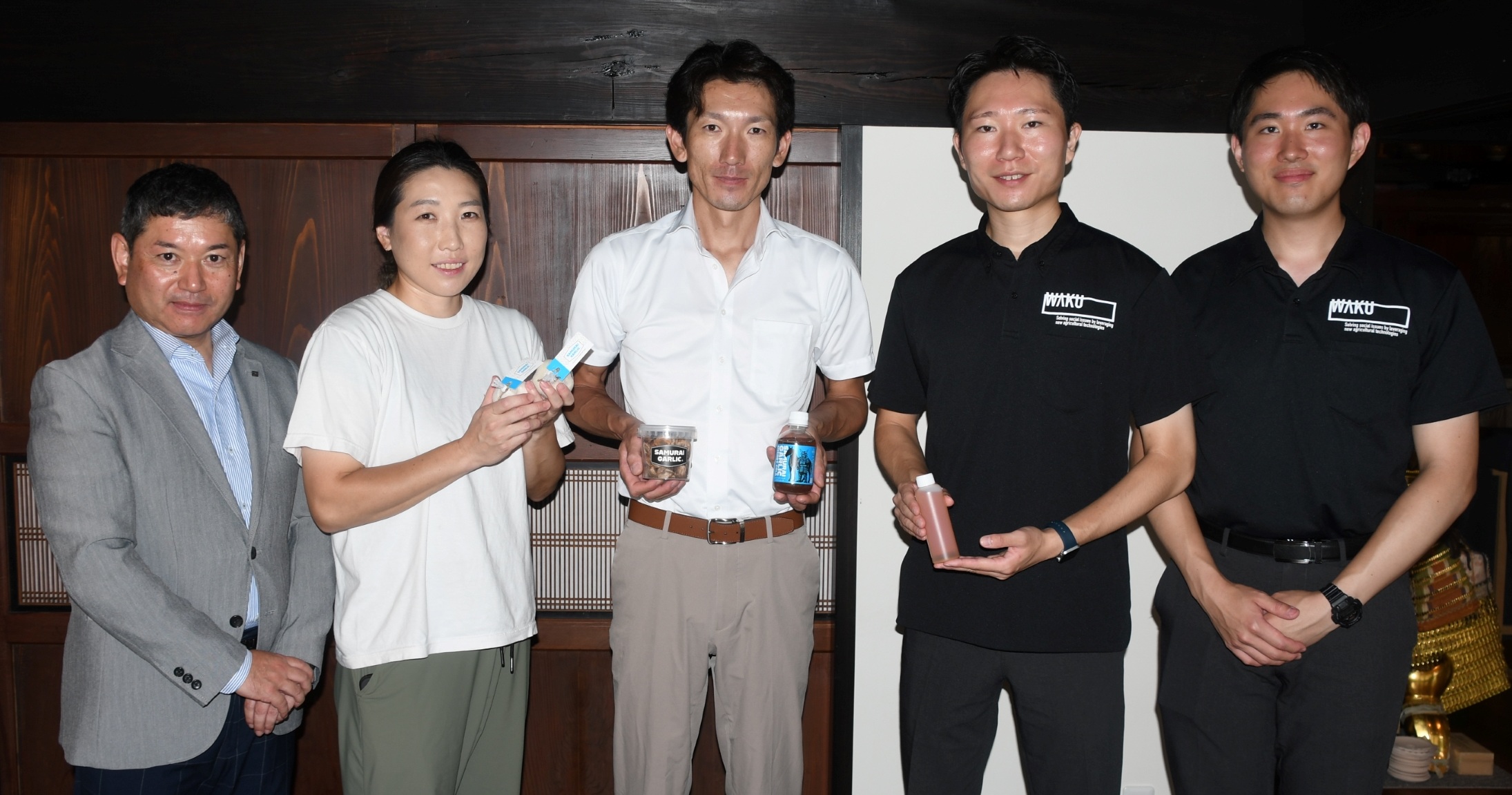 浪江の「ランドビルドファーム」と南相馬の「ＷＡＫＵ」　農業の安定生産へ連携　東邦銀行原町支店が後押し