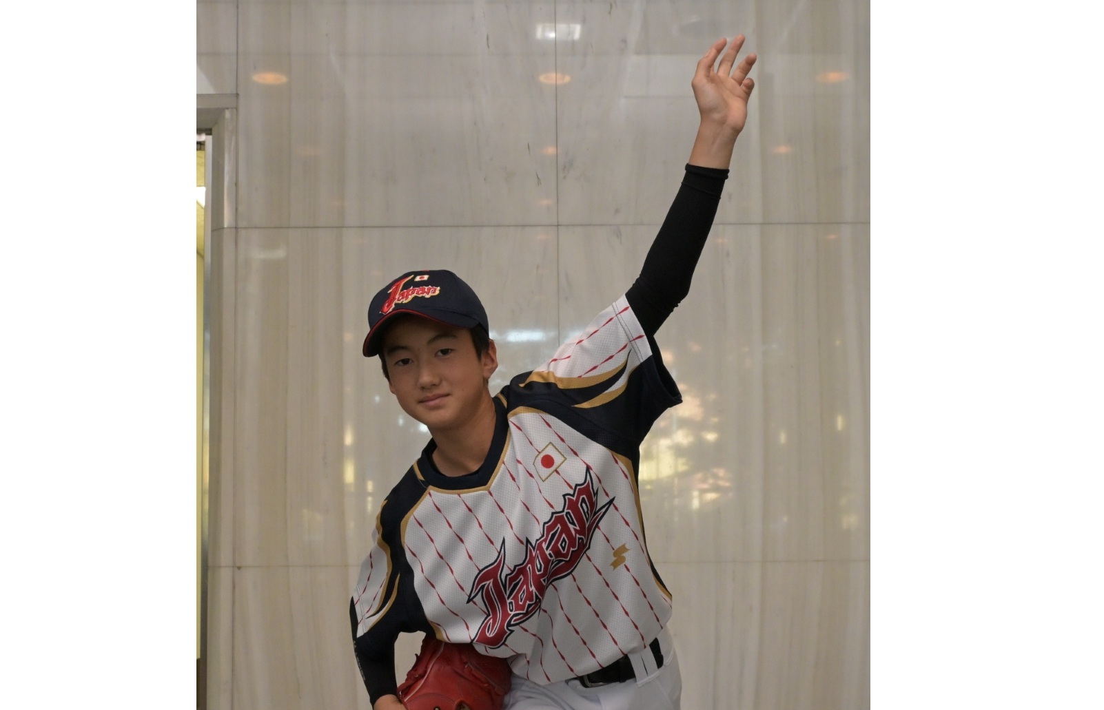 中学硬式野球Ｕ１２　斎藤璃玖さん（福島三）日本代表