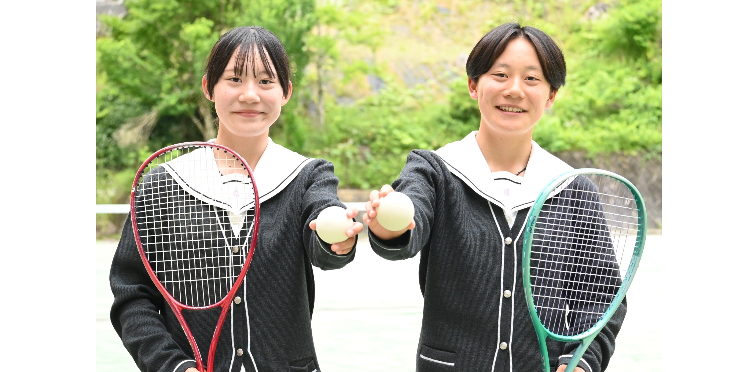 高校ソフトテニス　双子で全国制覇を　学法石川高１年　大武姫菜・夢菜さん