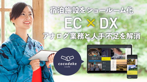 地域創生の最新ビジネスモデル。体験EC × DXサービス《cocodake(ココダケ)》で宿がご当地ショールームに変わる！