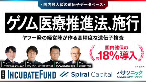 〈国内健保約18％が導入〉他社比約3倍の高精度遺伝子検査に業界が注目。ヤフー発経営陣が国内最大級遺伝子データベースで国策実現へ