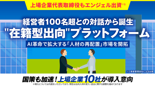 〈上場企業10社導入意向〉経営者100名超との対話から誕生！国策が加速する市場に“企業間出向マッチング“プラットフォーム始動「meeting technology」