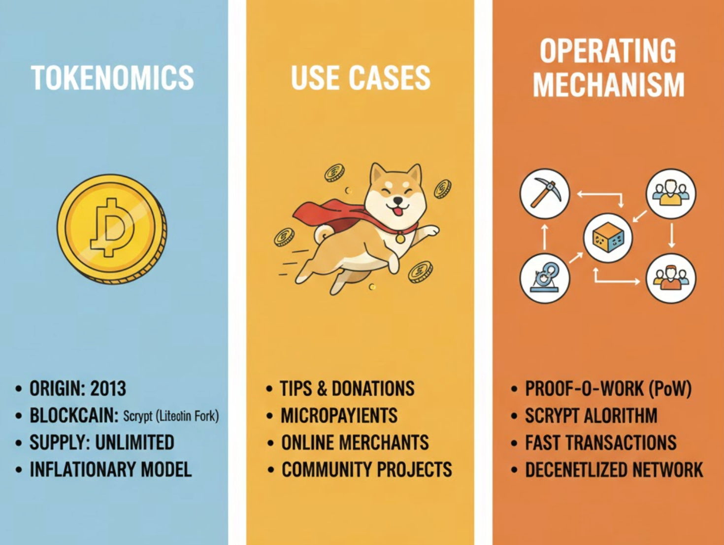 Dogecoin 代币经济学、用例与运作机制解析