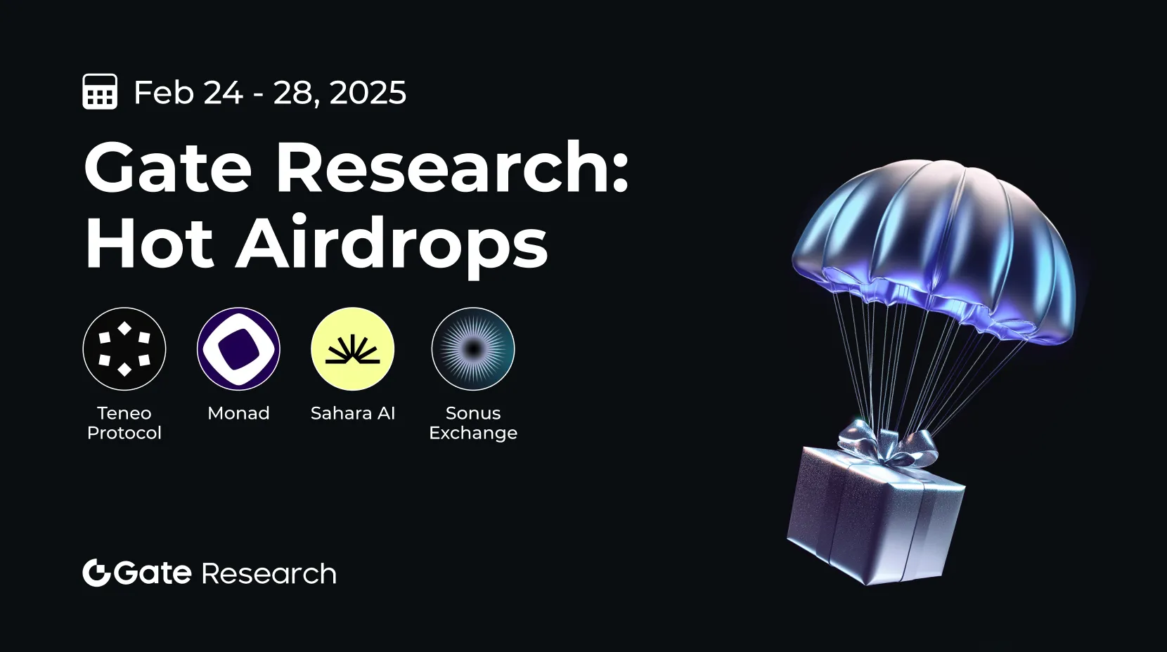 Gate Research: Visão geral de Hot Airdrops (24 a 28 de fevereiro de 2025)