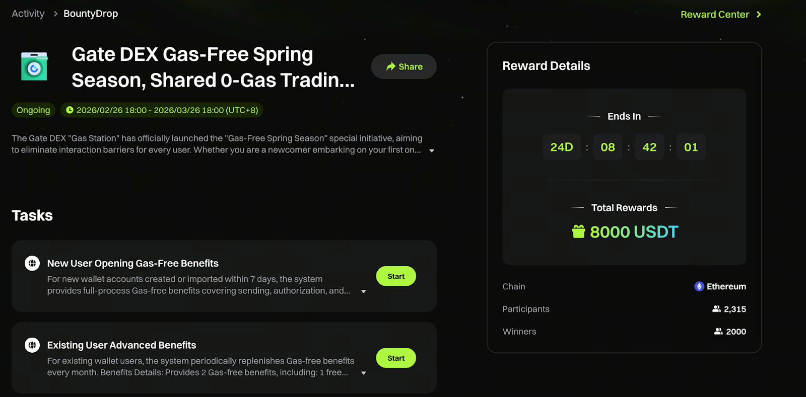 Guia de Negociação 0 Gas da Gate DEX: regras do evento Spring Gas-Free e visão geral de participação