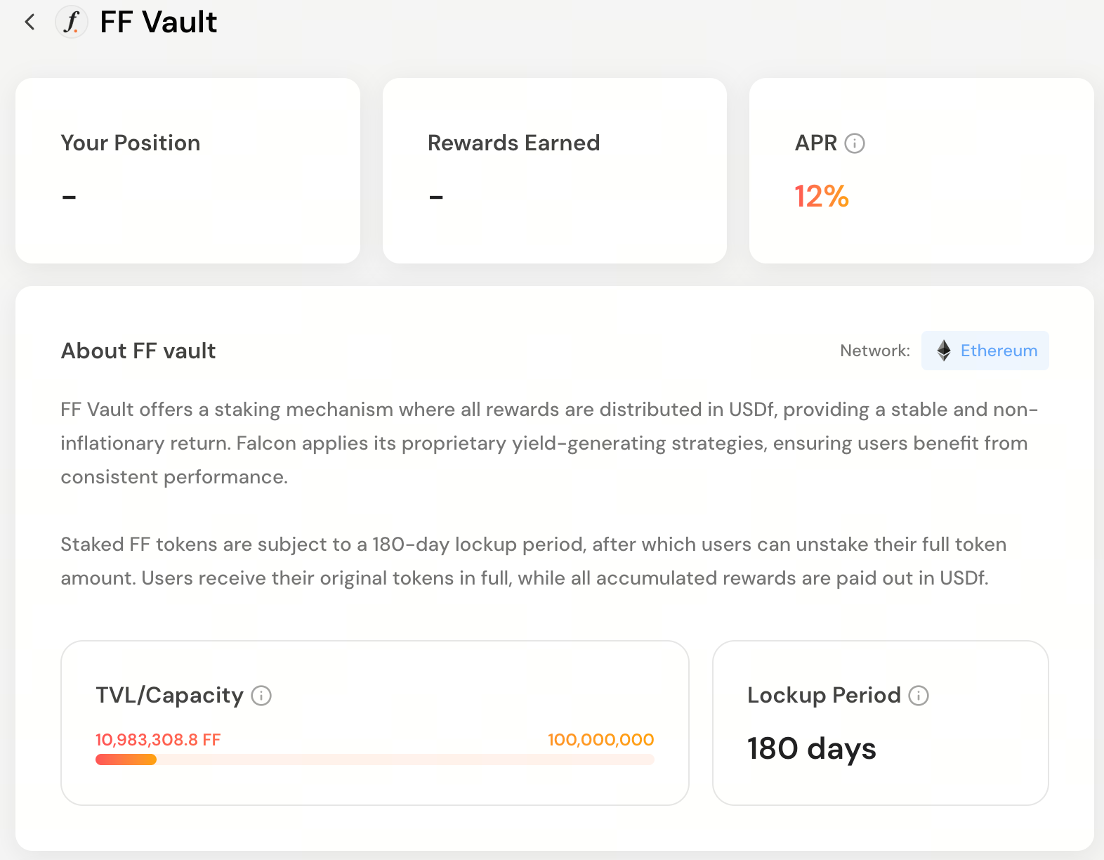 Staking FF To Earn Yield