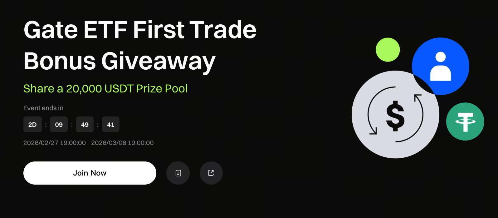 Gate ETF First Trade Bonus Launch: New Users Win Random Rewards, Compete for a Share of 20,000 USDT