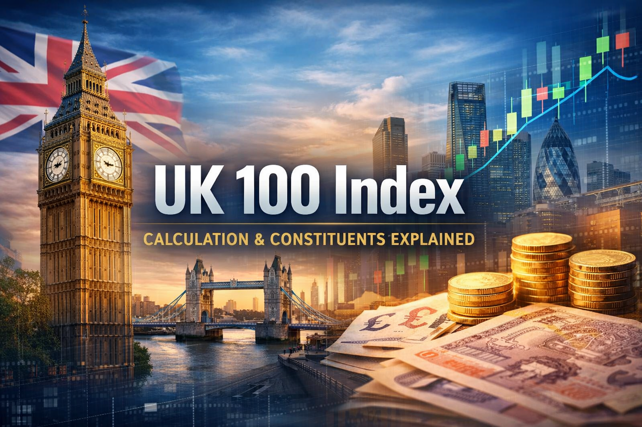 كيف يعمل مؤشر UK 100؟ طريقة الحساب وتحليل المكونات