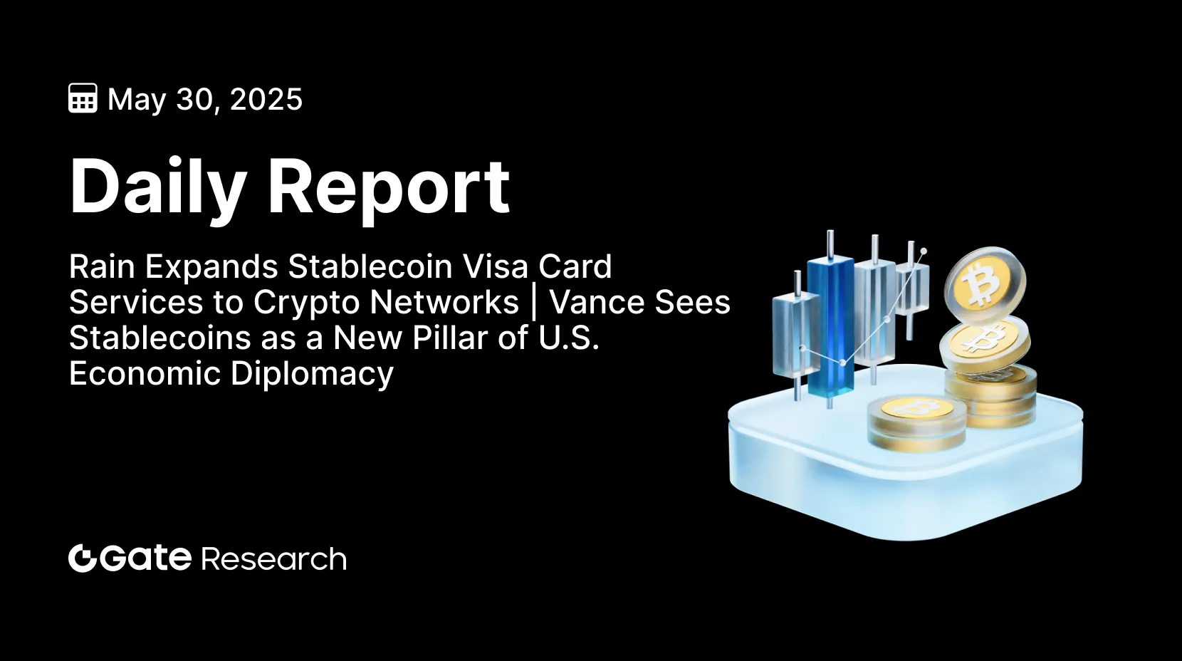 Gate Research: Rain Expands Stablecoin Visa Card Services to Crypto Networks | Vance Sees Stablecoins as a New Pillar of U.S. Economic Diplomacy