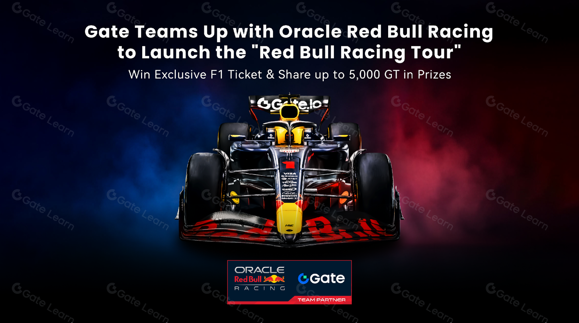 Gate Teams Up with Oracle Red Bull Racing to Launch the "Red Bull Racing Tour": Win Exclusive F1 Ticket & Share up to 5,000 GT in Prizes