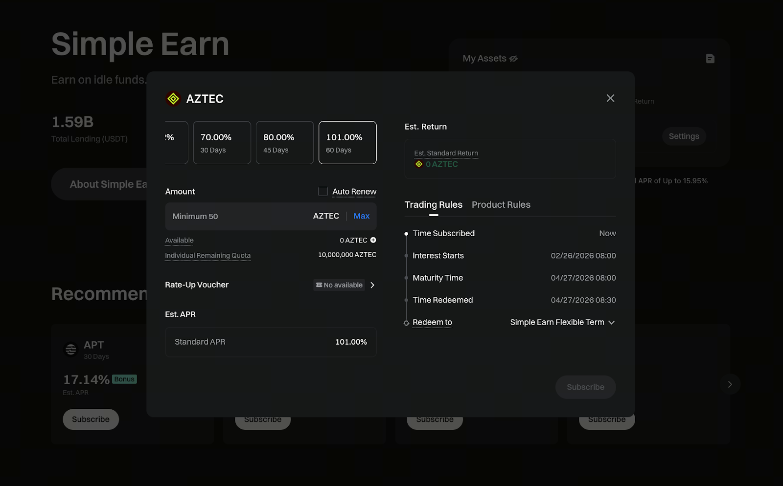Gate Simple Earn Introduces AZTEC Fixed-Term Investment Products Gate Simple Earn Introduces AZTEC Fixed-Term Investment Products