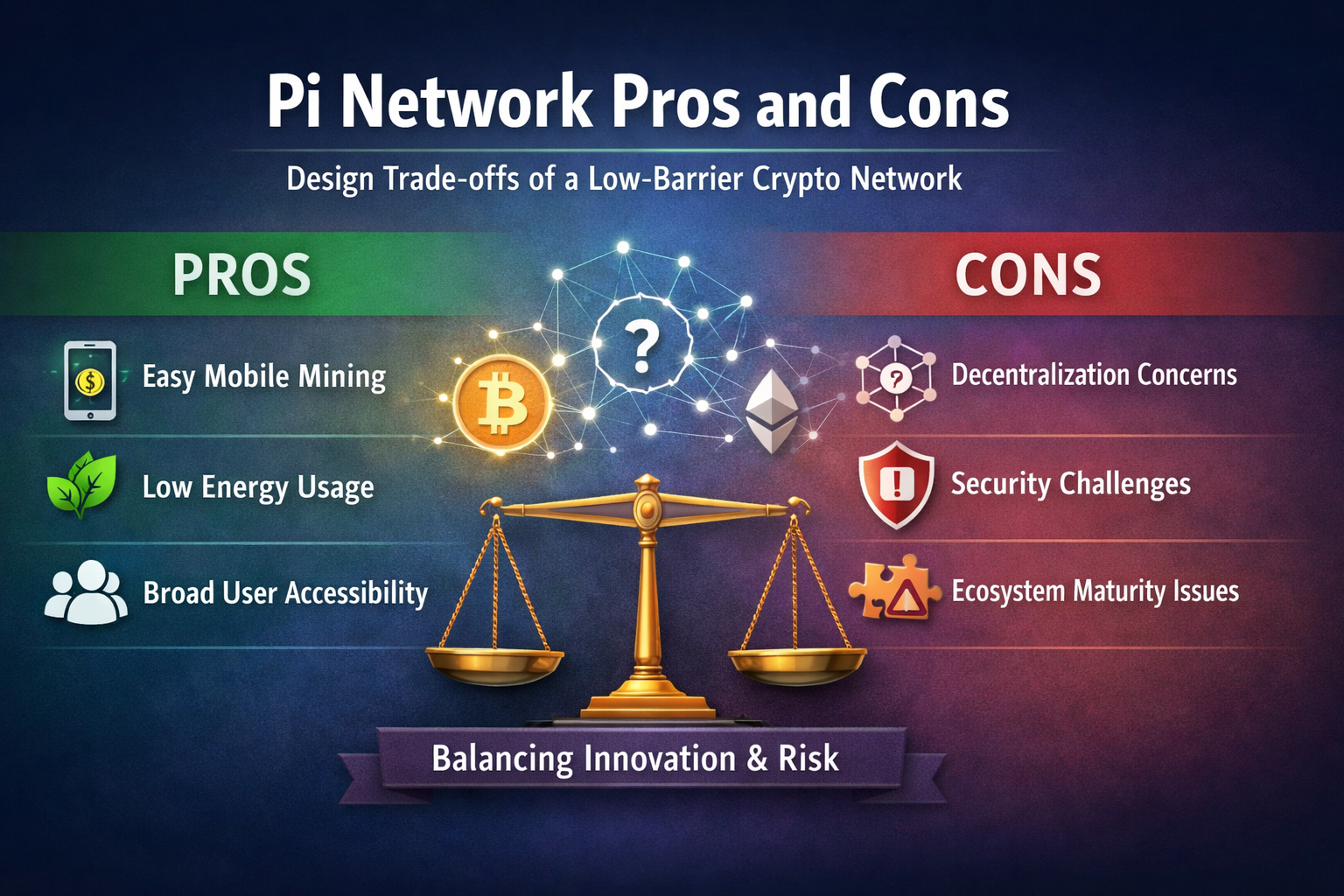 Pi Network Pros and Cons: Design Trade-offs of a Low-Barrier Crypto Network