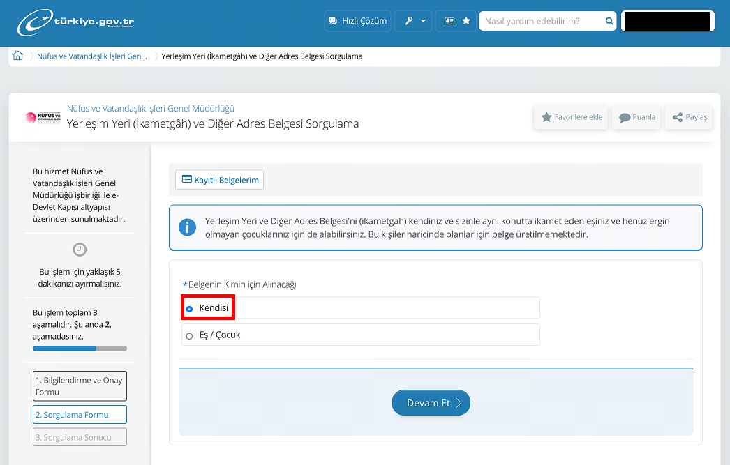 Gate TR get your proof of address through e-Devlet