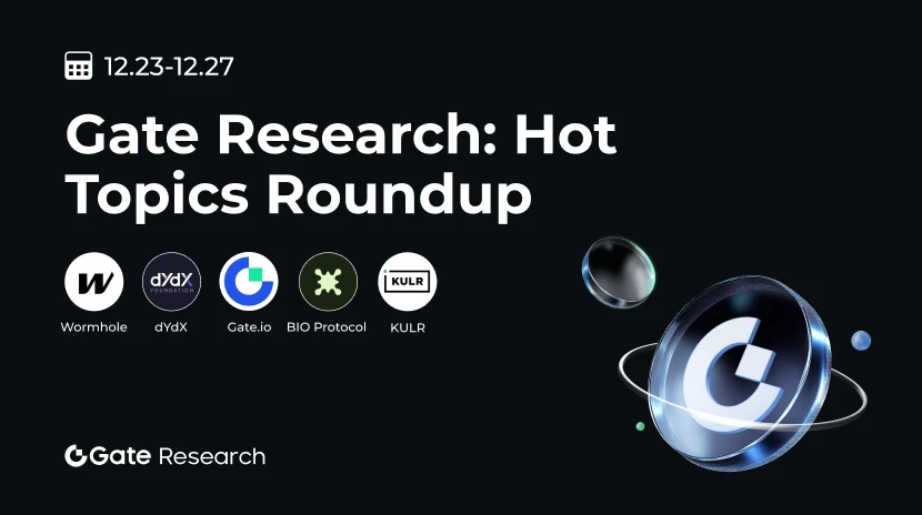 Gate 研究院：热点汇总（12.23-12.27)