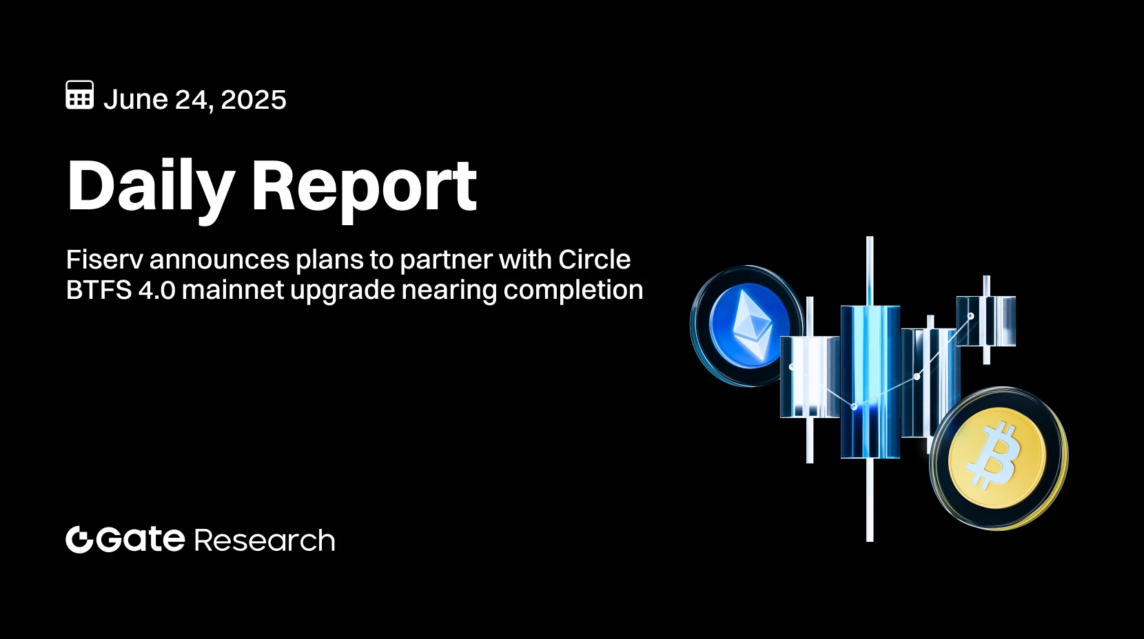 Gate Research: Fiserv anuncia planos para se associar à Circle e PayPal para lançar uma moeda estável | Atualização da mainnet BTFS 4.0 quase concluída