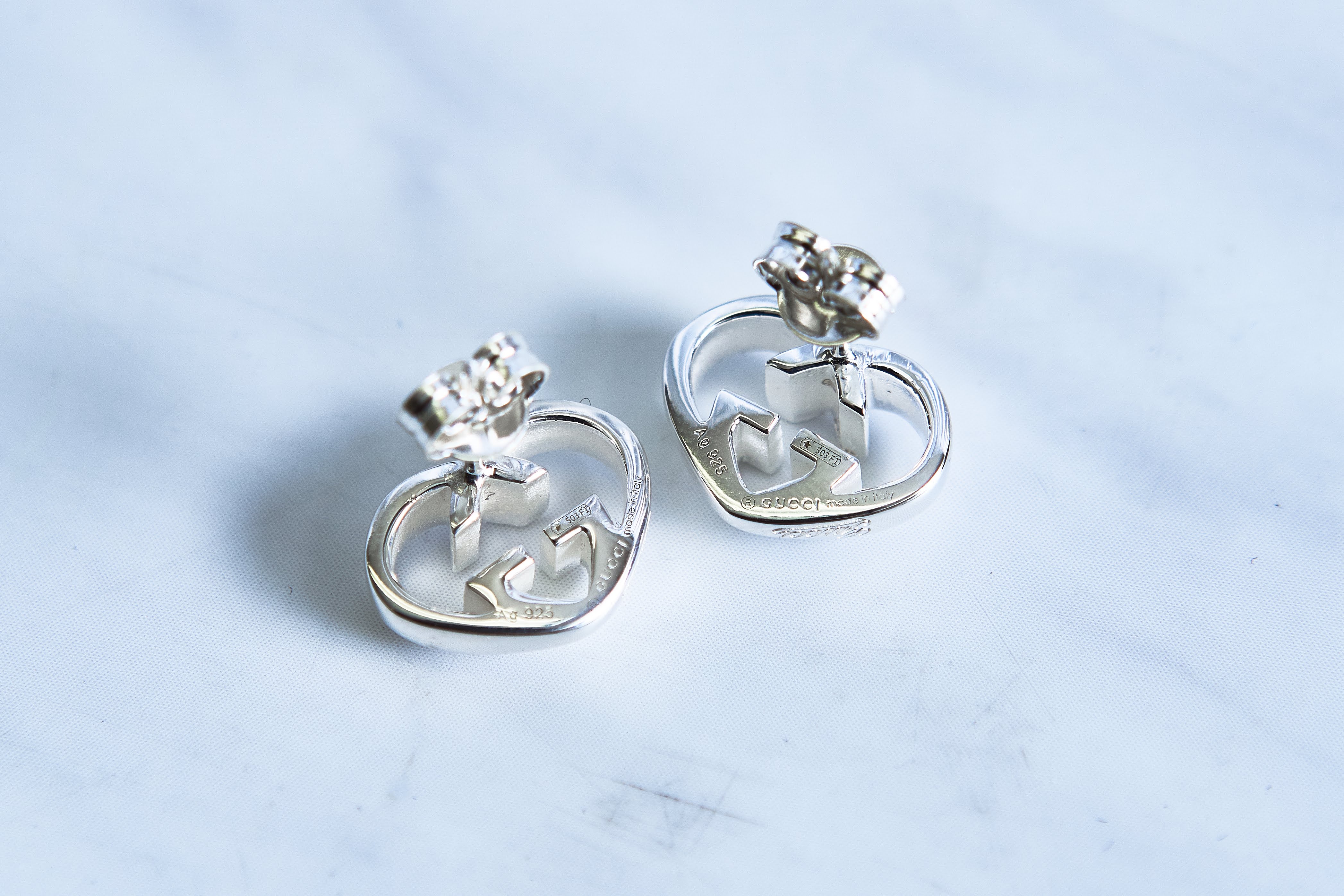 ハートシェイプ インターロッキング Gモチーフ ピアス | Gucci（グッチ
