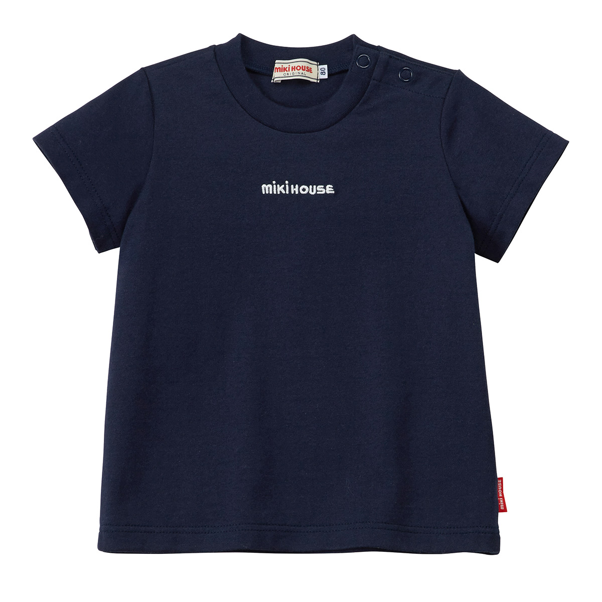ロゴ刺しゅう入り半袖Tシャツ（90cm2-3才） | MIKIHOUSE（ミキハウス 
