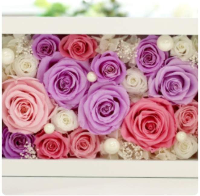 フォトフレーム 両開き(プレミアム) プリザーブドフラワー